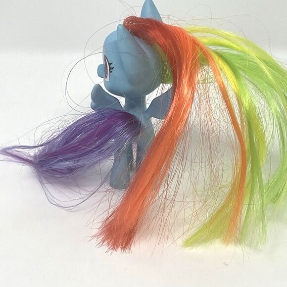 Hasbro My Little Pony Rainbow Dash Toys Lot of 2, Blue, 1" and 3" Figures - Picture 5 of 14